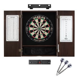 Viper Dead On Sisal Dartboard, Metropolitan Espresso Cabinet, Shadow Buster Dartboard Lights & Throw Line Light Marker