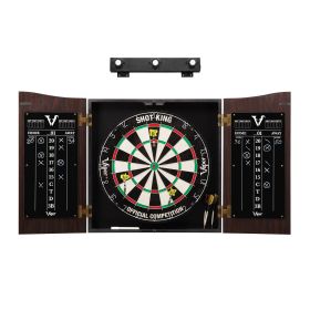 Viper Vault Cabinet with Shot King Sisal Dartboard & Shadow Buster Dartboard Lights
