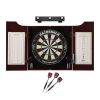 Viper Razorback Sisal Dartboard, Hudson Cabinet, Mariah Steel Tip Darts & Shadow Buster Dartboard Light Bundle