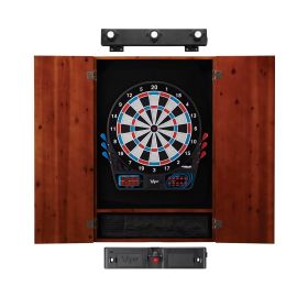 Viper 777 Electronic Dartboard, Metropolitan Cinnamon Cabinet, Throw Line Light & Shadow Buster Dartboard Light Bundle