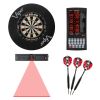 Viper Dead-On Bristle Dartboard, Viper ProScore, Viper Mariah Steel Tip Darts, Throw Line Light, and Viper Wall Defender
