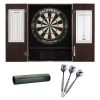 Viper Espresso Metropolitan Steel Tip Cabinet, Viper Razorback Sisal Dartboard, Viper Underground Raven Steel Tip Darts, and Viper Vinyl Dart Mat