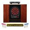 Viper 797 Electronic Dartboard, Metropolitan Cinnamon Cabinet, Throw Line Marker & Shadow Buster Dartboard Light Bundle