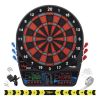Viper Orion Electronic Dartboard, Metropolitan Mahogany Cabinet, Throw Line Marker & Shadow Buster Dartboard Light Bundle