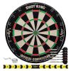 Viper Shot King Sisal Dartboard, Metropolitan Oak Cabinet, Shadow Buster Dartboard Lights & Padded Dart Mat