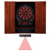 Viper Metropolitan Cinnamon Soft Tip Dartboard Cabinet, Viper 800 Electronic Dartboard, and Throw Line Light