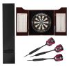 Viper Razorback Sisal Dartboard, Hudson Mahogany Cabinet, Padded Dart Mat & Mariah Steel Tip Darts