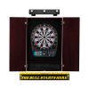 Viper 787 Electronic Dartboard, Metropolitan Mahogany Cabinet, "The Bull Starts Here" Throw Line Marker & Shadow Buster Dartboard Lights