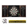 Viper Stadium Cabinet with Shot King Sisal Dartboard, Steel Tip Accessories Kit & "The Bull Starts Here" Throw Line Marker