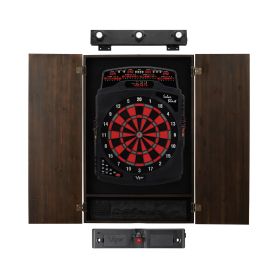 Viper Solar Blast Electronic Dartboard, Metropolitan Espresso Cabinet, Throw Line Light & Shadow Buster Dartboard Light Bundle