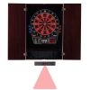 Viper Metropolitan Mahogany Soft Tip Dartboard Cabinet, Viper 797 Electronic Dartboard, and Throw Line Light