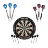 Viper Shot King Sisal Dartboard, Mariah 22g & Silver Thunder 25g Steel Tip Darts