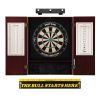 Viper Shot King Sisal Dartboard, Metropolitan Mahogany Cabinet, Shadow Buster Dartboard Lights & "The Bull Starts Here" Throw Line Marker