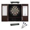 Viper Dead On Sisal Dartboard, Metropolitan Espresso Cabinet, Shadow Buster Dartboard Lights & Padded Dart Mat