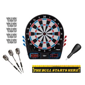 Viper 777 Electronic Dartboard, "The Bull Starts Here" Throw Line, Sure Grip Soft Tip Darts, Dart Tip Remover Tool & Tufflex II Dart Tips
