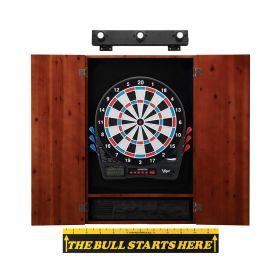 Viper Showdown Electronic Dartboard, Metropolitan Cinnamon Cabinet, Throw Line Marker & Shadow Buster Dartboard Light Bundle