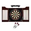 Viper League Sisal Dartboard, Hudson Cabinet, Mariah Steel Tip Darts & Shadow Buster Dartboard Light Bundle