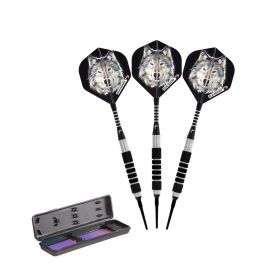 Elkadart Lone Wolf Soft Tip Darts Silver With Knurling 14 Grams