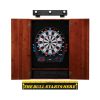 Viper 777 Electronic Dartboard, Metropolitan Cinnamon Cabinet, "The Bull Starts Here" Throw Line Marker & Shadow Buster Dartboard Lights