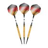 Elkadart Titanium 90% Tungsten Soft Tip Darts Gold Titanium Coating Ringed Barrel