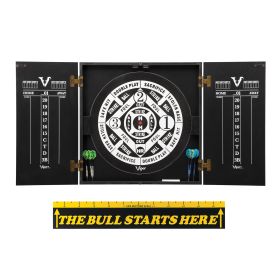 Viper Hideaway Cabinet with Coiled Paper Dartboard & "The Bull Starts Here" Throw Line Marker