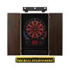 Viper 800 Electronic Dartboard, Metropolitan Espresso Cabinet, Throw Line Marker & Shadow Buster Dartboard Light Bundle