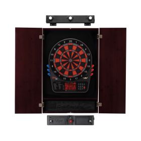 Viper 800 Electronic Dartboard, Metropolitan Mahogany Cabinet, Throw Line Light & Shadow Buster Dartboard Light Bundle
