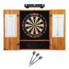 Viper League Sisal Dartboard, Metropolitan Oak Cabinet, Underground The Raven Steel Tip Darts & Shadow Buster Dartboard Lights