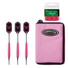 Viper V Glo Soft Tip 18gm, Casemaster Select Nylon Dart Case, and Viper 2BA Tufflex Tips III- Neon 100ct. Box