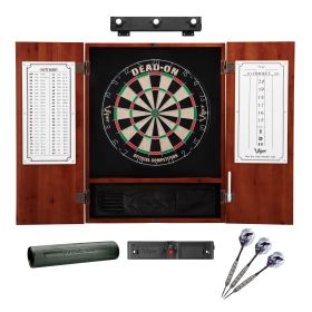 Viper Dead On Sisal Dartboard, Metropolitan Cinnamon Cabinet, Shadow Buster Dartboard Lights & Padded Dart Mat