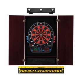 Viper Orion Electronic Dartboard, Metropolitan Mahogany Cabinet, Throw Line Marker & Shadow Buster Dartboard Light Bundle