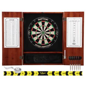 Viper Shot King Sisal Dartboard & Metropolitan Cinnamon Cabinet