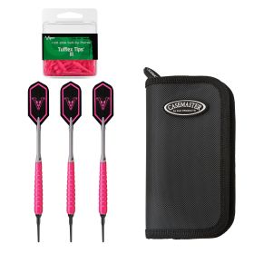 Viper V Glo Soft Tip 18gm, Casemaster Deluxe Nylon Dart Case, and Viper 2BA Tufflex Tips III- Neon 100ct. Box