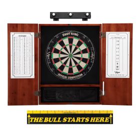 Viper Shot King Sisal Dartboard, Metropolitan Cinnamon Cabinet, Shadow Buster Dartboard Lights & "The Bull Starts Here" Throw Line Marker