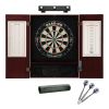 Viper Dead On Sisal Dartboard, Metropolitan Mahogany Cabinet, Shadow Buster Dartboard Lights & Padded Dart Mat
