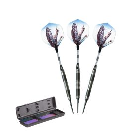 Elkadart Mamba 80% Tungsten Soft Tip Darts Thin Barrel (Color: Black, size: 16 Grams)