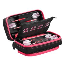 Casemaster Plazma Pro Dart Case with Zipper and Phone Pocket (Color: Pink, size: 6 Darts)