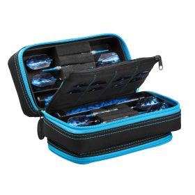 Casemaster Plazma Pro Dart Case with Zipper and Phone Pocket (Color: Blue, size: 6 Darts)