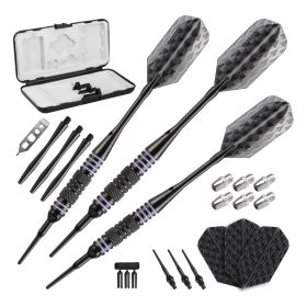 Viper Bobcat Adjustable Soft Tip Darts Rings 16, 18, or (Color: Purple, size: 16-19 Grams)