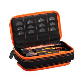 Casemaster Plazma Plus Dart Case with Zipper and Phone Pocket (Color: Orange, size: 3 Darts)