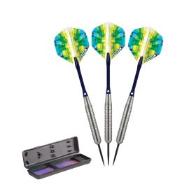 Elkadart Prism Ringed Silver Steel Tip Darts (Color: silver, size: 24 Grams)
