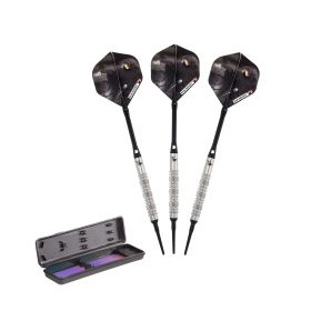 Elkadart Wizard 80% Tungsten Soft Tip Darts Knurled and Ringed Barrel (Color: silver, size: 18 Grams)