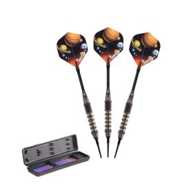 Elkadart Orbital Soft Tip Darts Knurl Ringed Barrel (Color: Black, size: 16 Grams)