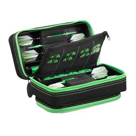 Casemaster Plazma Pro Dart Case with Zipper and Phone Pocket (Color: Green, size: 6 Darts)